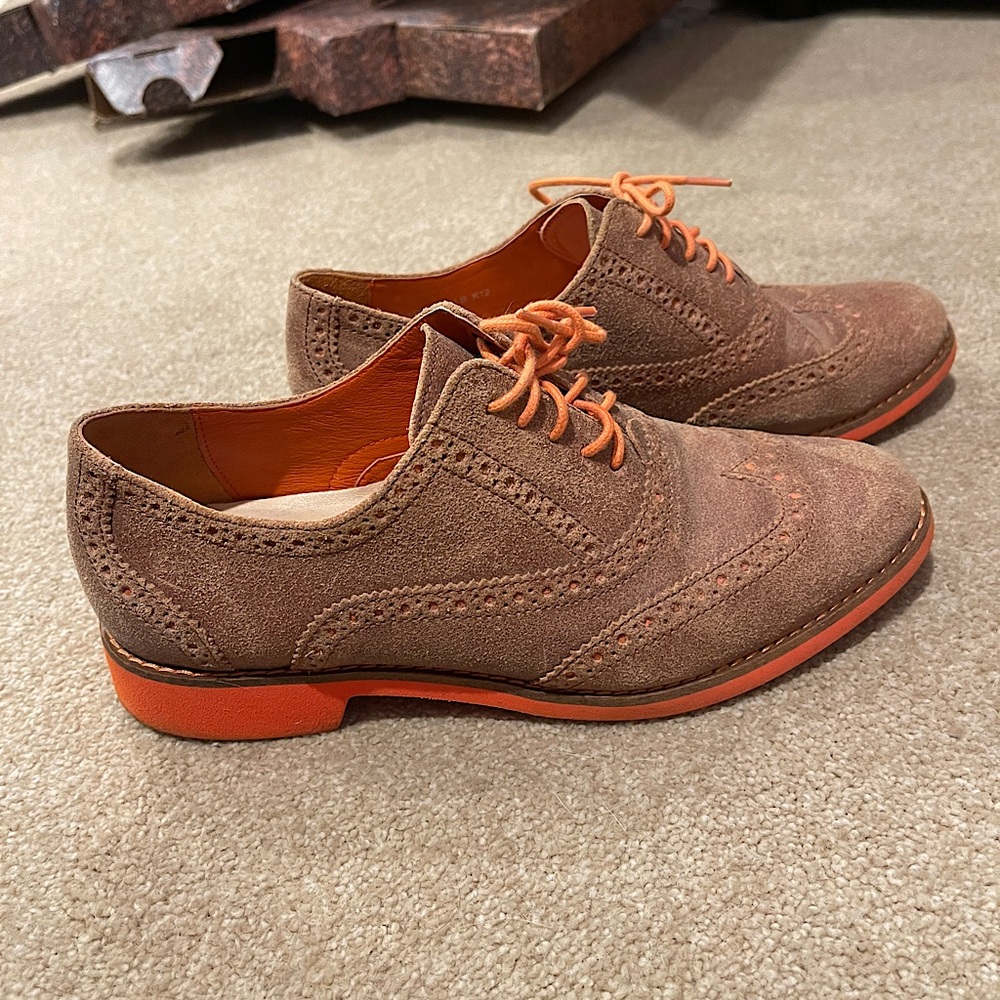 Cole Haan D39674 Brown & Orange Wingtip Oxford Shoes Women's